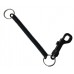 Key Ring Coil with Clip, Black Key Ring Coil with Clip, Black