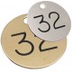 Numbered Metal Key Fobs, with hole, Black Filled
