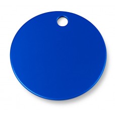 40mm Blue Anodised Aluminium Blank Disc Tag
