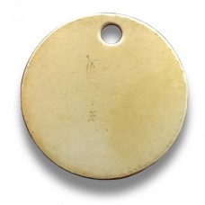 Brass Blank Disc Tags - 25mm