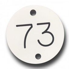 Door Numbers - 40mm Engraved Plastic Discs, 2 Holes Door Numbers - 40mm Engraved Plastic Discs, 2 Holes