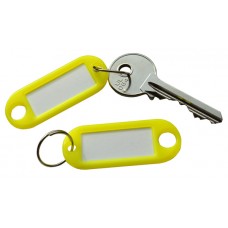 Neon Yellow Plastic Key Tag