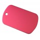 50mm x 29mm Red Anodised Aluminium Blank Military / Oval Shape Tag