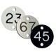 Table Numbers – 32mm Engraved Plastic Discs with 2 Holes (Various Colours) Table Numbers – 32mm Engraved Plastic Discs with 2 Holes (Various Colours)
