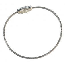 Wire Rope Key Ring, Stainless Steel, 40mm
