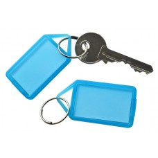 Blue Hinged Plastic Key Tag